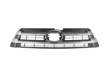 TOYOTA HIGHLANDER 2014-2019 — FRONT GRILLE; MATTE BLACK; W/ CHROME BARS; HIGHLANDER/HYBRID 2017-2019