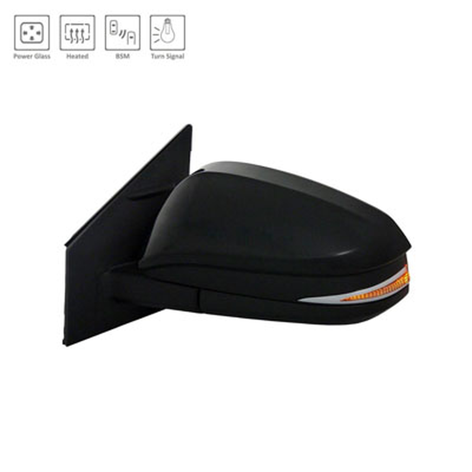 TO1320343 toyota rav4 2016 2018 left side mirror power htd with blind spot signal ptm from 1