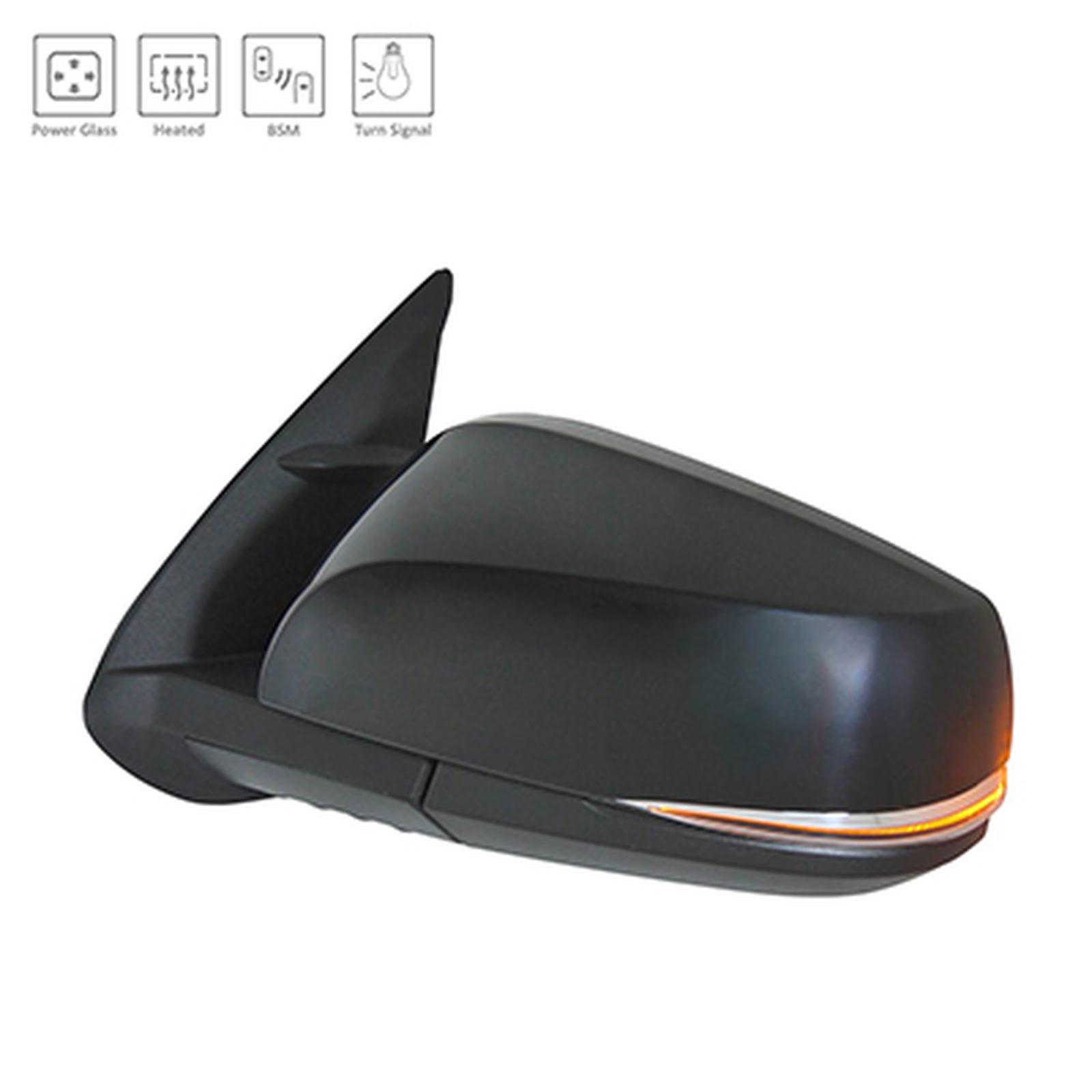 TO1320350 toyota tacoma 2016 2023 left side mirror power htd ptm with signal blind spot ma 1