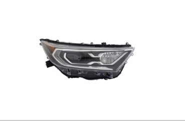 TOYOTA RAV4 2019-2025 — HEAD LIGHT RH; CHROME BEZEL; N-AMERICA BUILT; FOR HYBRID; XLE/XSE/LIMITED; 2019-2021