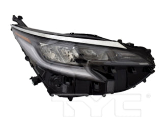 TOYOTA SIENNA 2021-2025 — HEADLIGHT RH; BLACK BEZEL/LOWER LED STRIP; XSE/25TH ANNIVERSARY; 2021-2024 CAPA