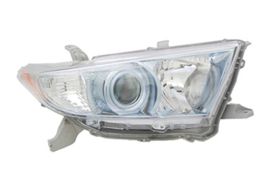 TOYOTA HIGHLANDER 2011-2013 — HALOGEN HEAD LIGHT LH; JAPAN BUILT; HIGHLANDER HYBRID 2011-2013