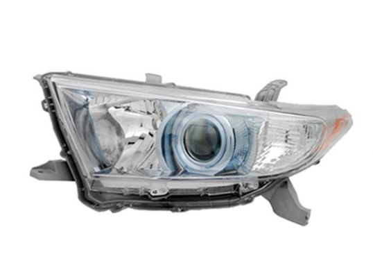 TOYOTA HIGHLANDER 2011-2013 — HALOGEN HEAD LIGHT RH; JAPAN BUILT; HIGHLANDER HYBRID 2011-2013
