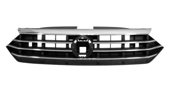 VOLKSWAGEN JETTA 2019-2025 — GRILLE; BLACK/CHROME MOLDINGS; 2019-2021 ( FITS ALL EXCEPT GLI & HIGHLINE )