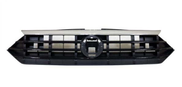 VOLKSWAGEN JETTA 2019-2025 — FRONT GRILLE; BLACK/CHROME UPPER MOLDING; FOR HIGHLINE; JETTA 2019-2021