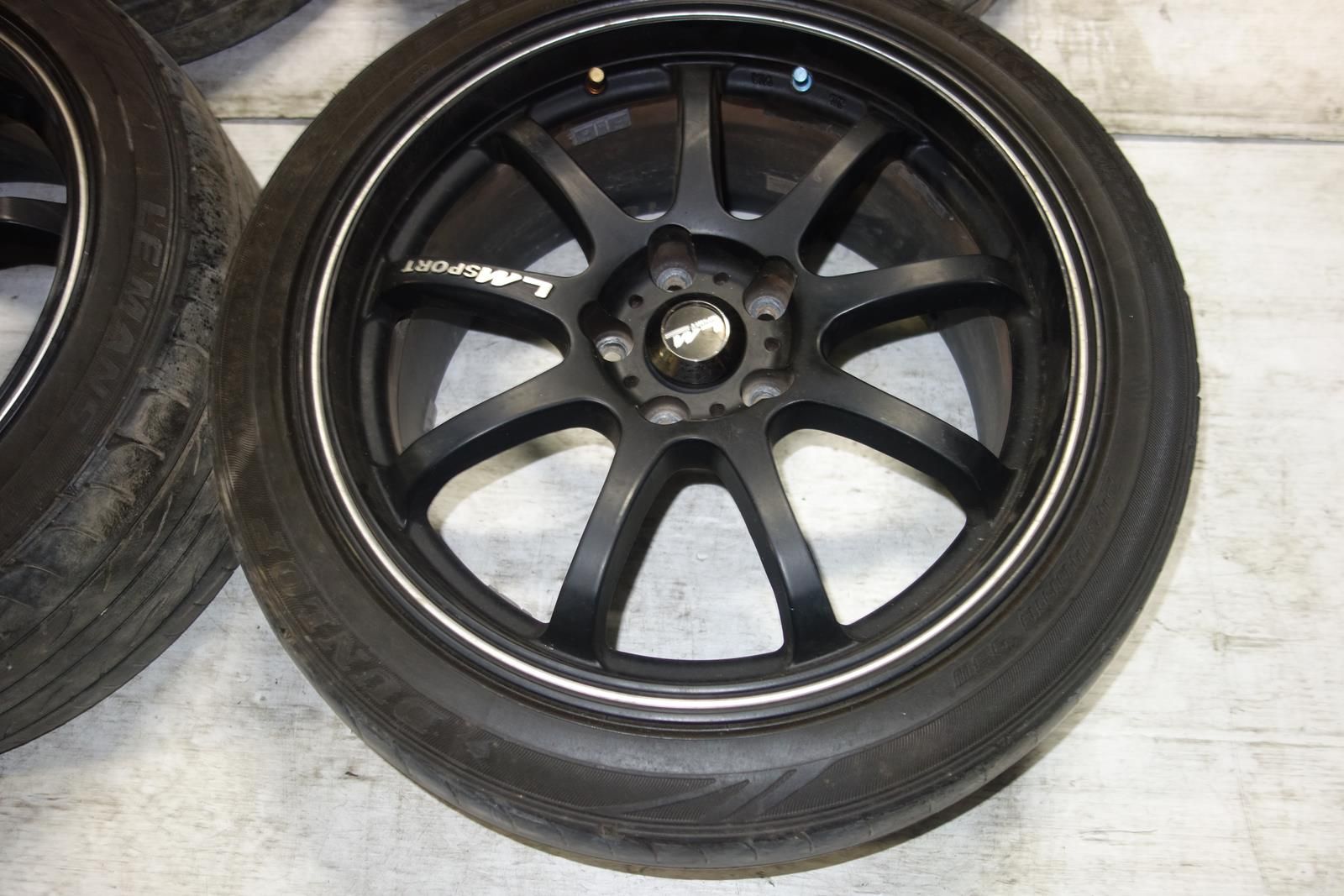 JDM LM Sport Wheels Rims Tires 5x120 18x8.5 +45 Offset
