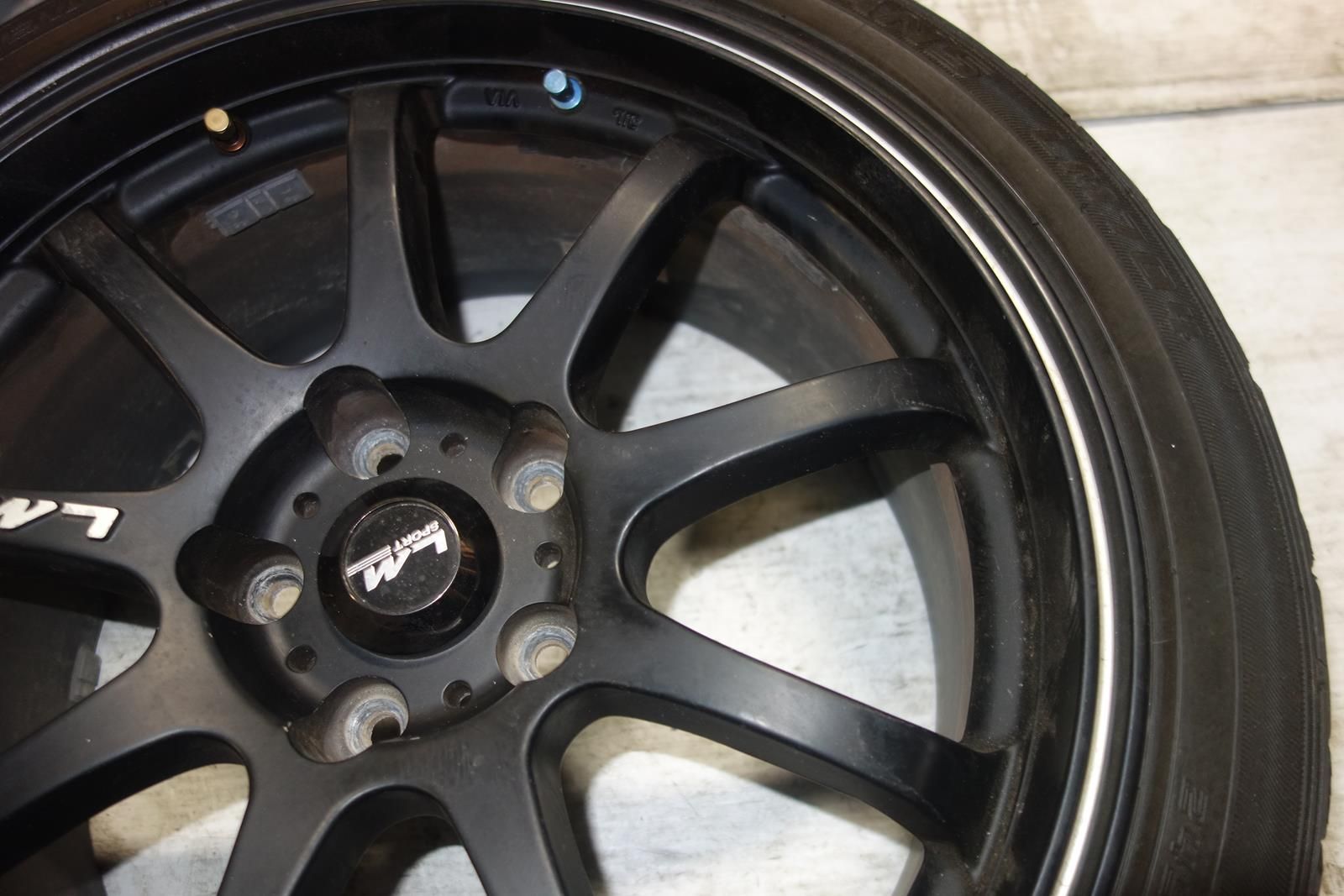 JDM LM Sport Wheels Rims Tires 5x120 18x8.5 +45 Offset