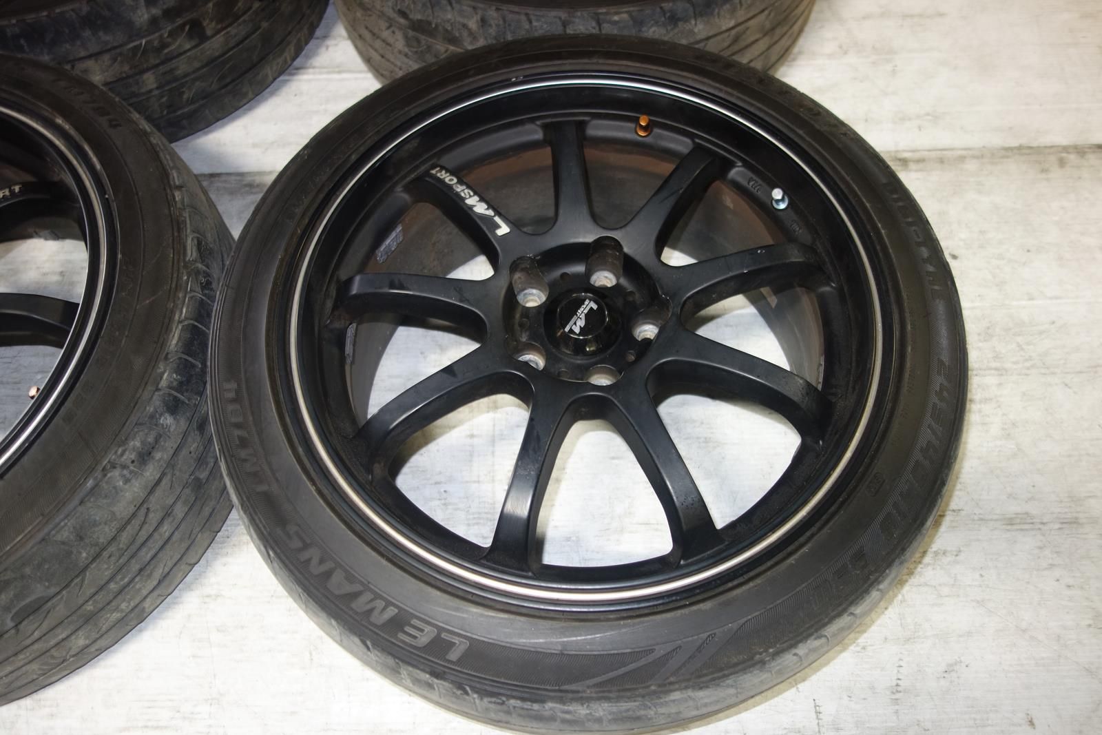 JDM LM Sport Wheels Rims Tires 5x120 18x8.5 +45 Offset