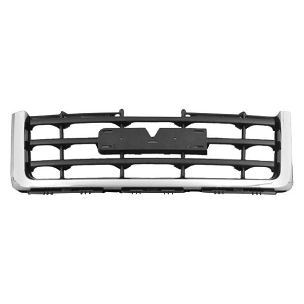 GMC SIERRA PICKUP 2007-2013 — GRILLE ; MAT-BLACK; W/CHROME FRAME; GMC SIERRA/HYBRID 2007-2013