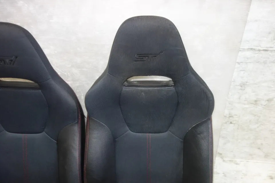 JDM Subaru Impreza WRX STi Seats RED STITCHING 2008-2014 Front Pair Left Right