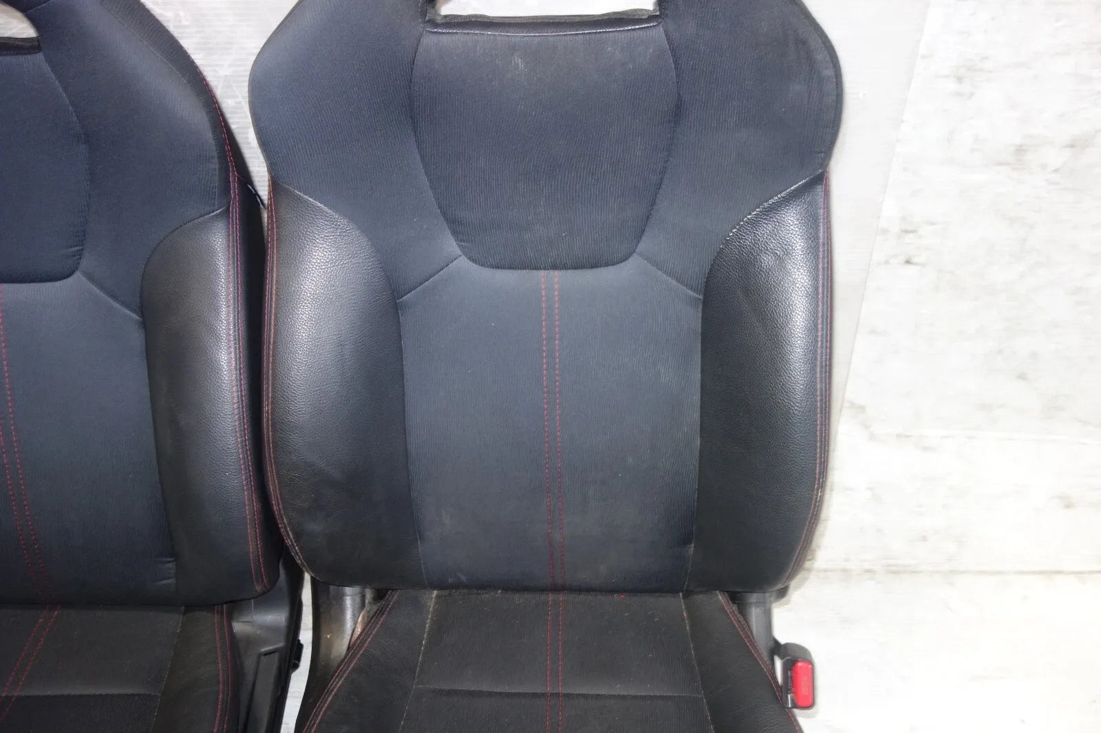 JDM Subaru Impreza WRX STi Seats RED STITCHING 2008-2014 Front Pair Left Right