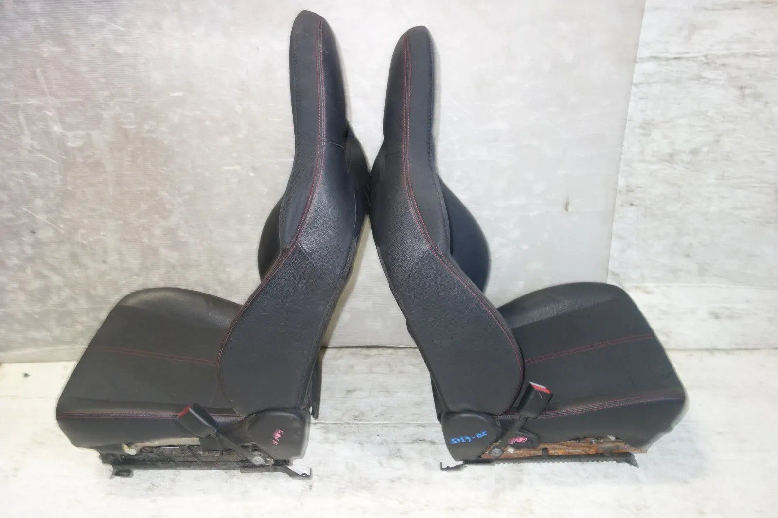 JDM Subaru Impreza WRX STi Seats RED STITCHING 2008-2014 Front Pair Left Right