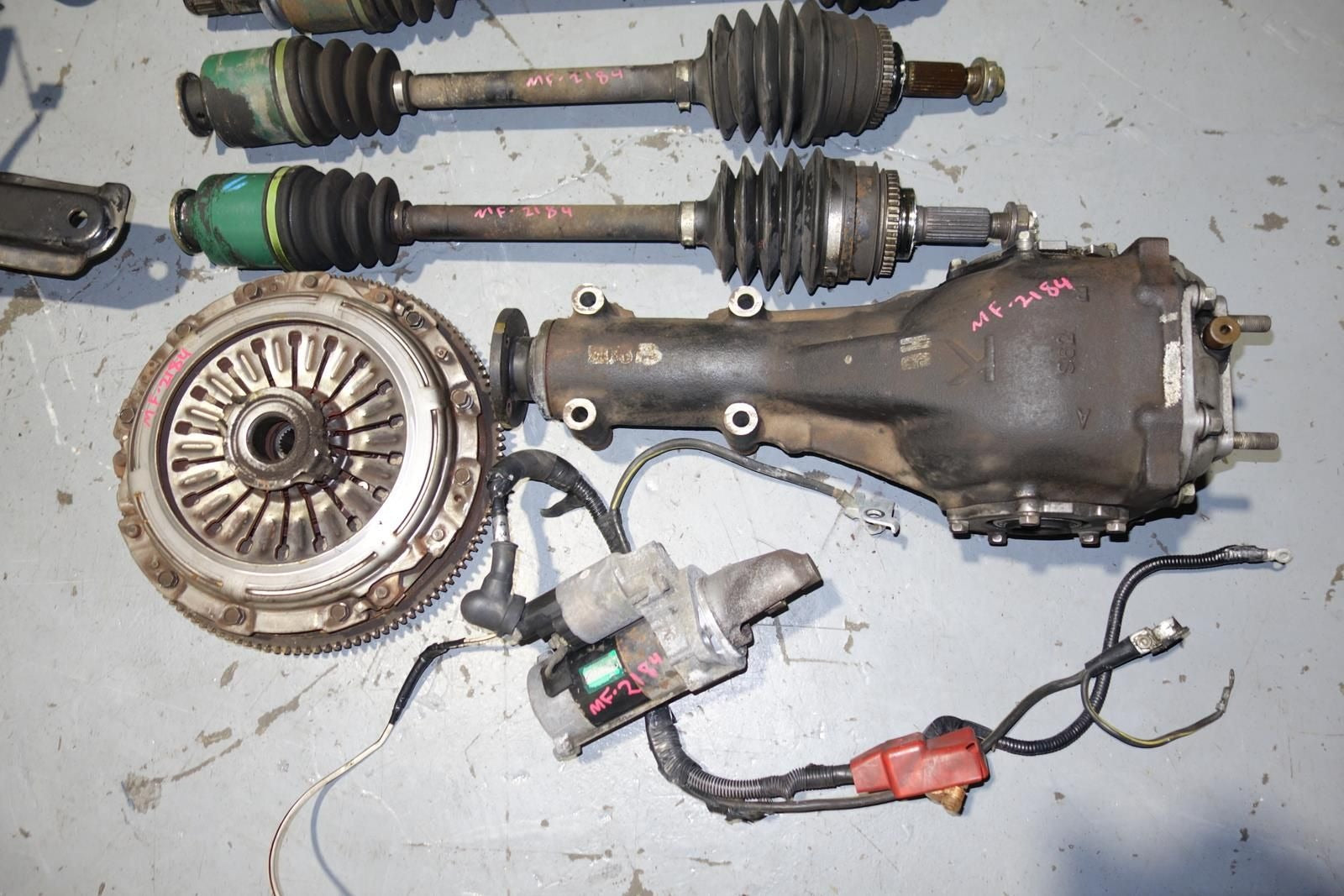 JDM Subaru Impreza Wrx STi 6speed Awd Transmission LSD Differential Axles Starter V7 R180 GDB TY856WB1AA Gearbox