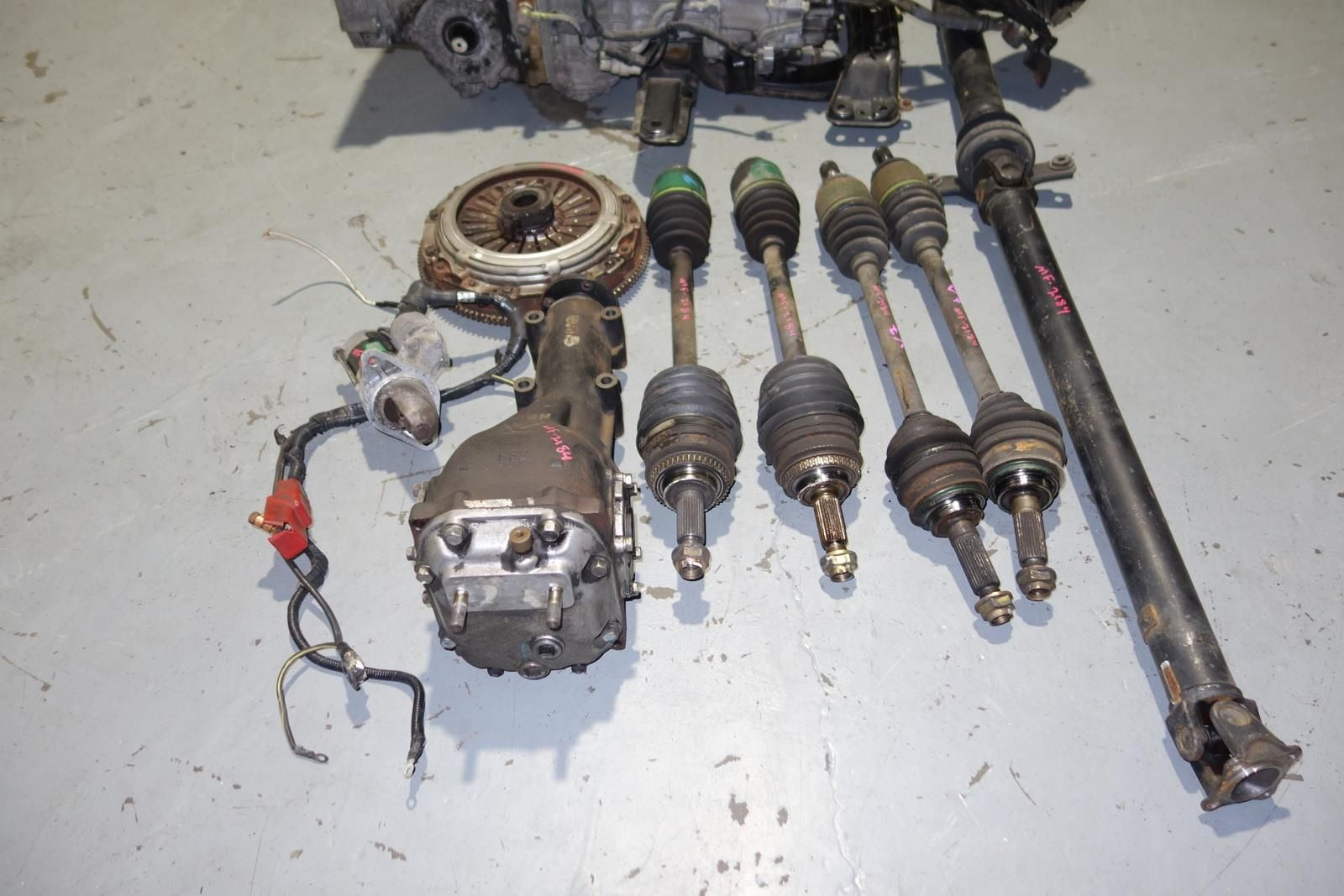 JDM Subaru Impreza Wrx STi 6speed Awd Transmission LSD Differential Axles Starter V7 R180 GDB TY856WB1AA Gearbox