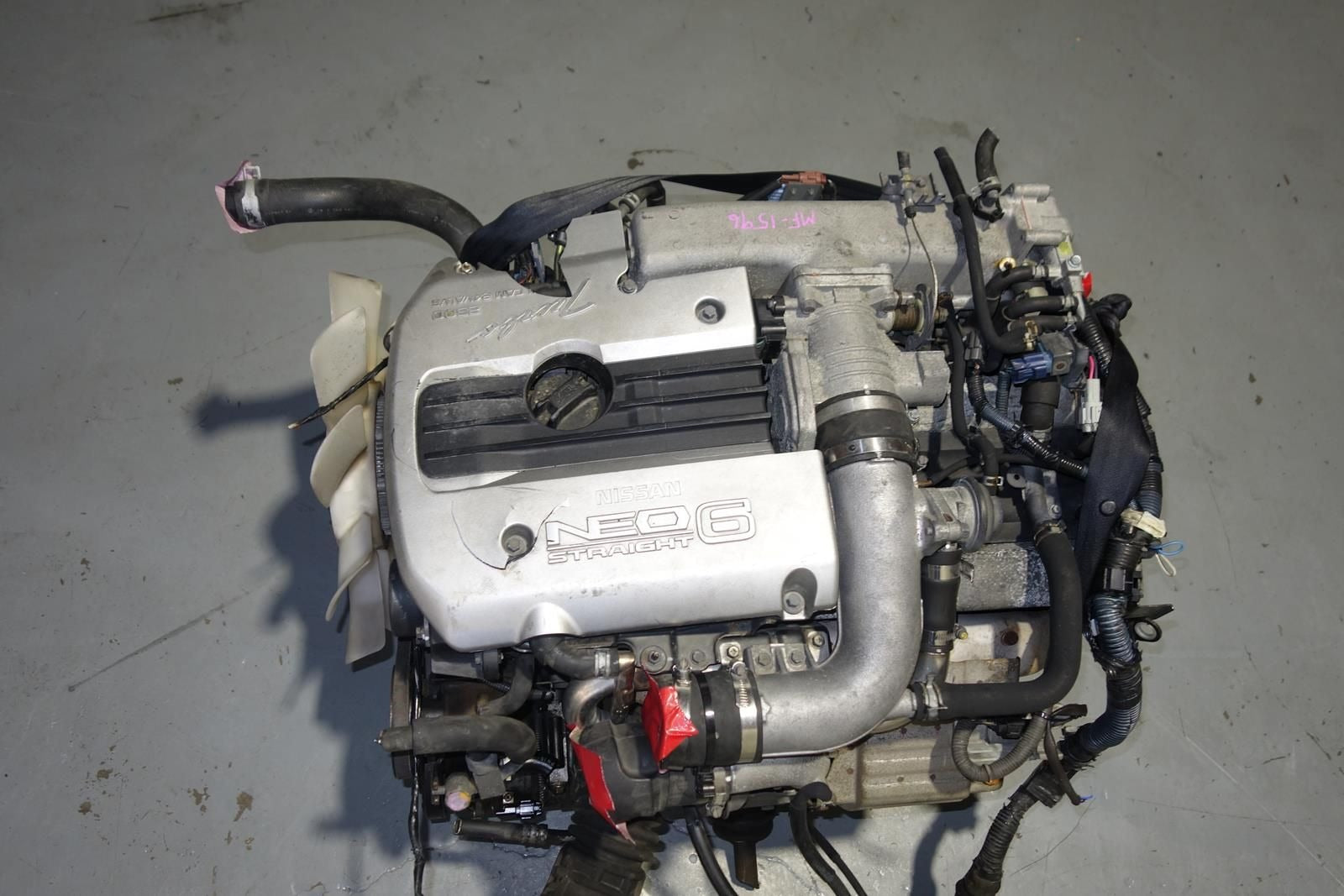JDM NISSAN SKYLINE R34 GTT 2.5L DOHC TURBO NEO6 ENGINE LONGBLOCK JDM RB25DET AWD RB25 RB25-DET