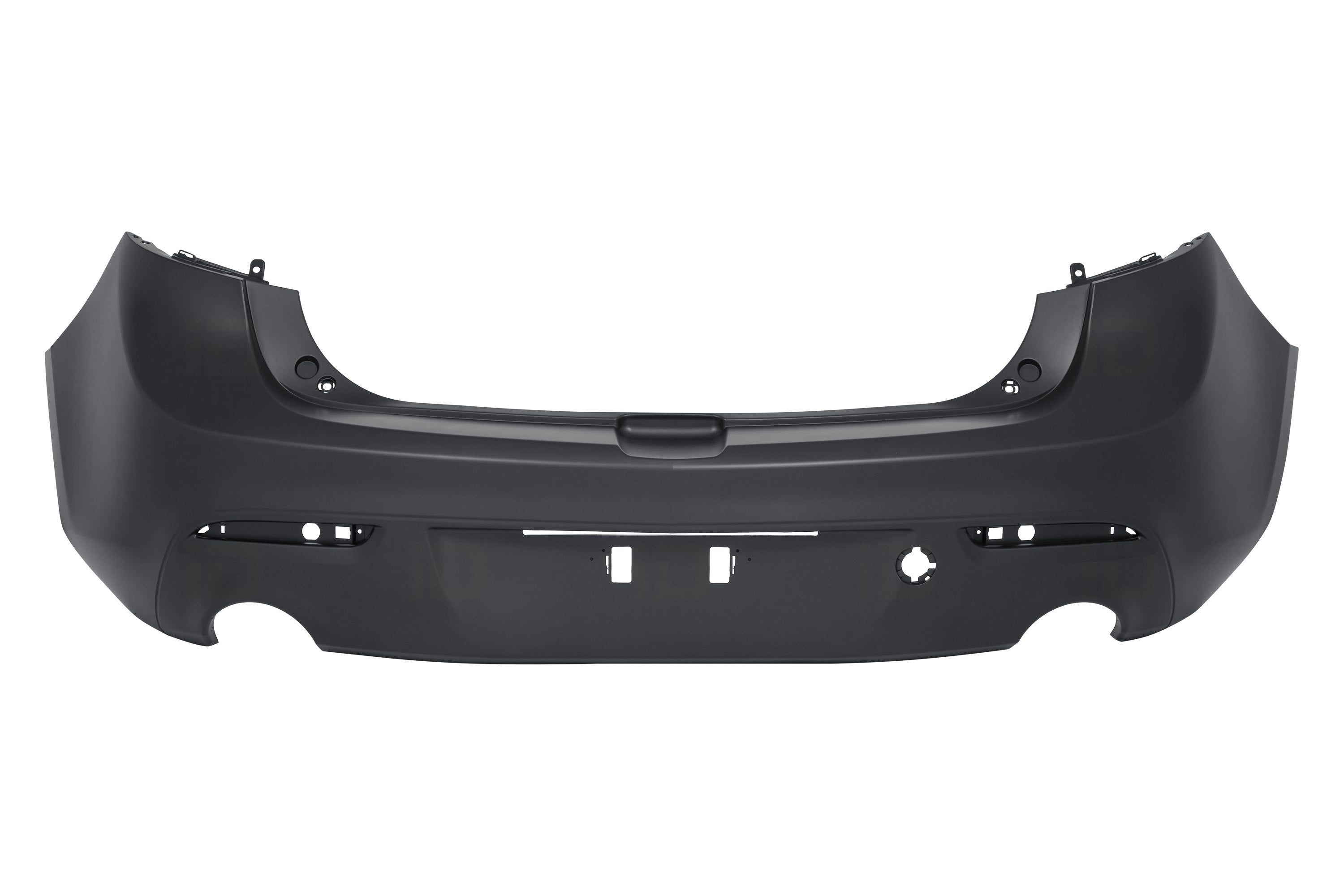 MAZDA MZ 3 2010-2013 — REAR BUMPER PRIMED; FOR 2.3L/2.5L HATCHBACK MODELS 2010-2013; WITH DUAL EXHAUST; W/O SPOILER HOLES