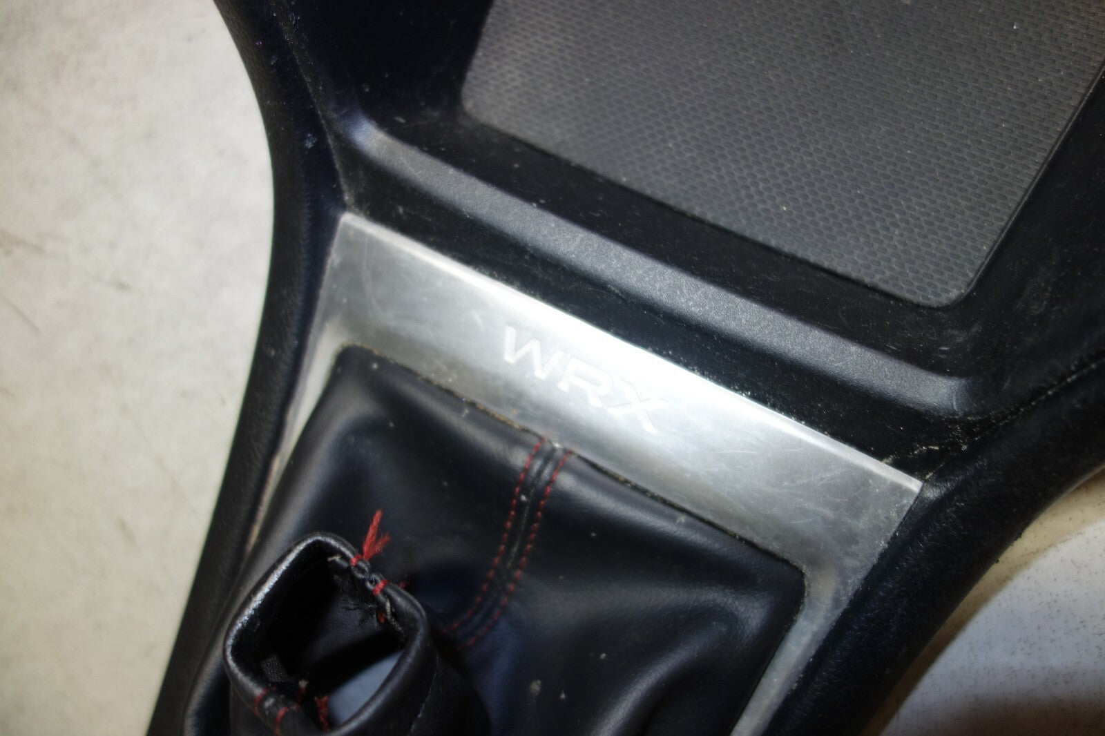 Subaru WRX OEM Shifter Console Trim Bezel Shift Boot Red Stitching VA 2015-2020