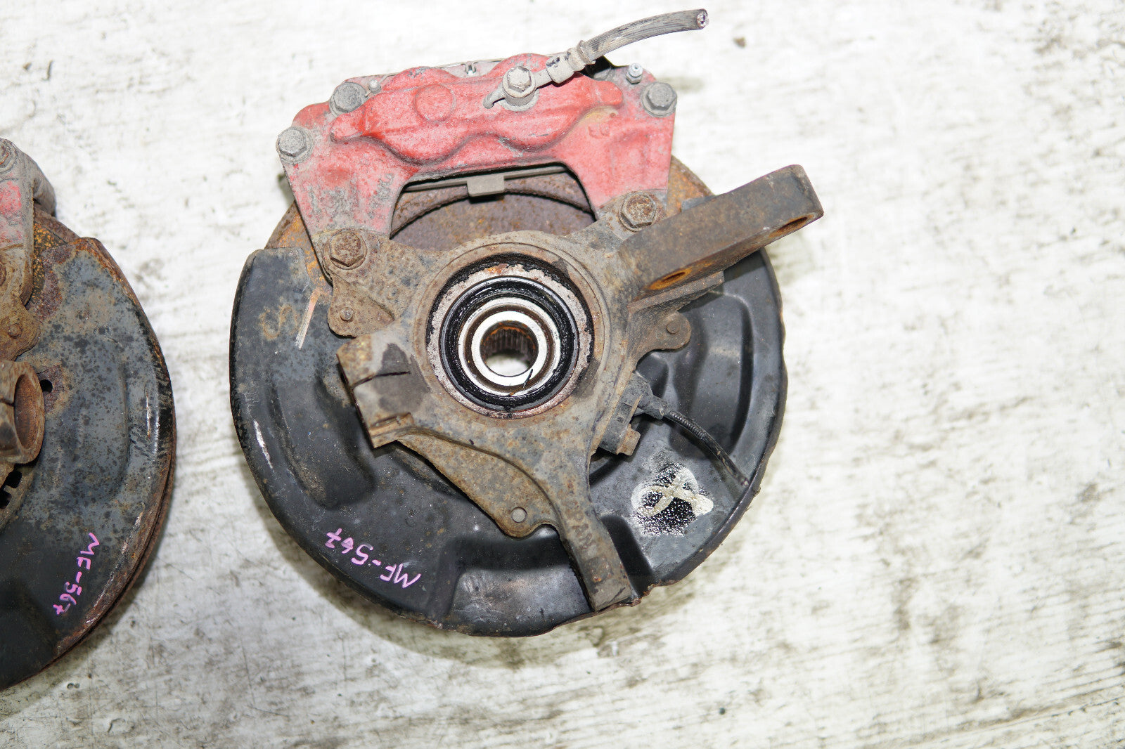 JDM Subaru Impreza WRX STi Forester 4 Pot Piston Brake Calipers Hubs Knuckles