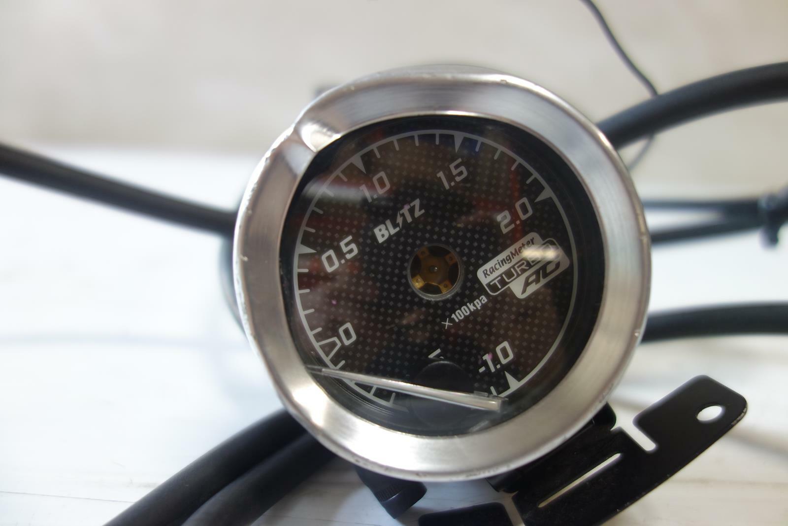 JDM Blitz Turbo Boost Gauge AC Racing Meter Genuine 2 Bar Universal Fitment