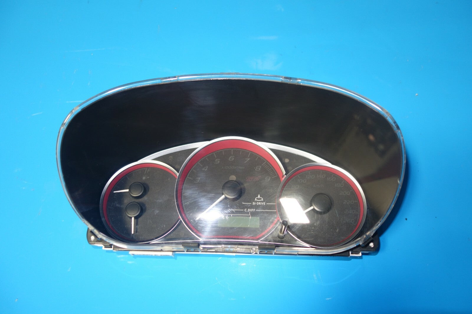 JDM Subaru WRX STi V10 Gauge Cluster Speedometer 260KM/H 2008-2014 GRB 9000RPM