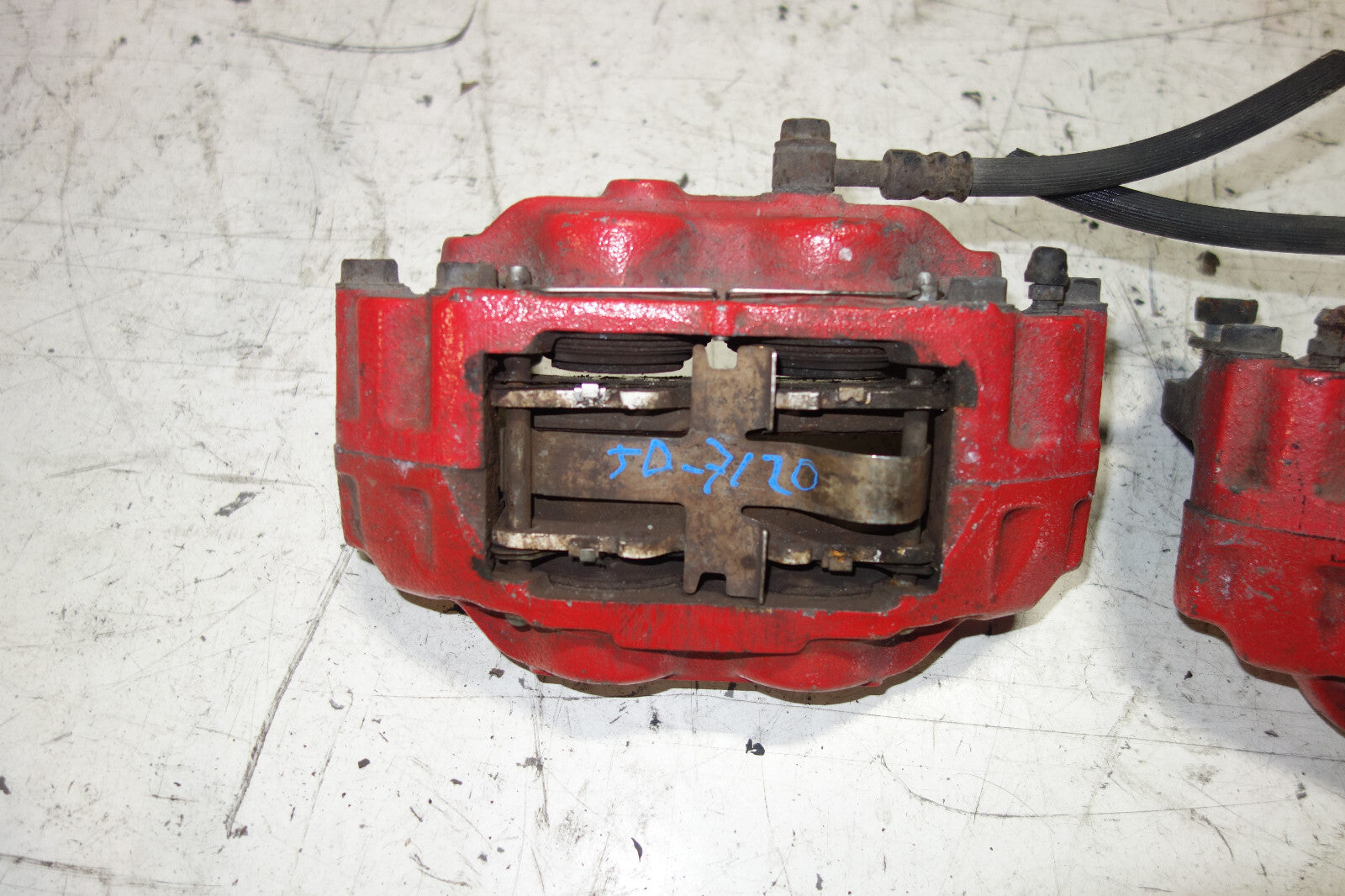 JDM Subaru Impreza WRX STi Legacy Forester Front 4 Pot Piston Brake Calipers RED