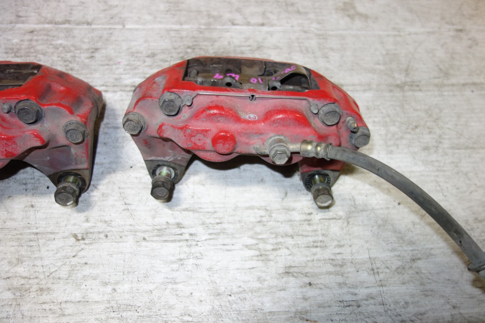 JDM Subaru Impreza Legacy Forester Front Brake Calipers Pair Upgrade 4 Piston #2