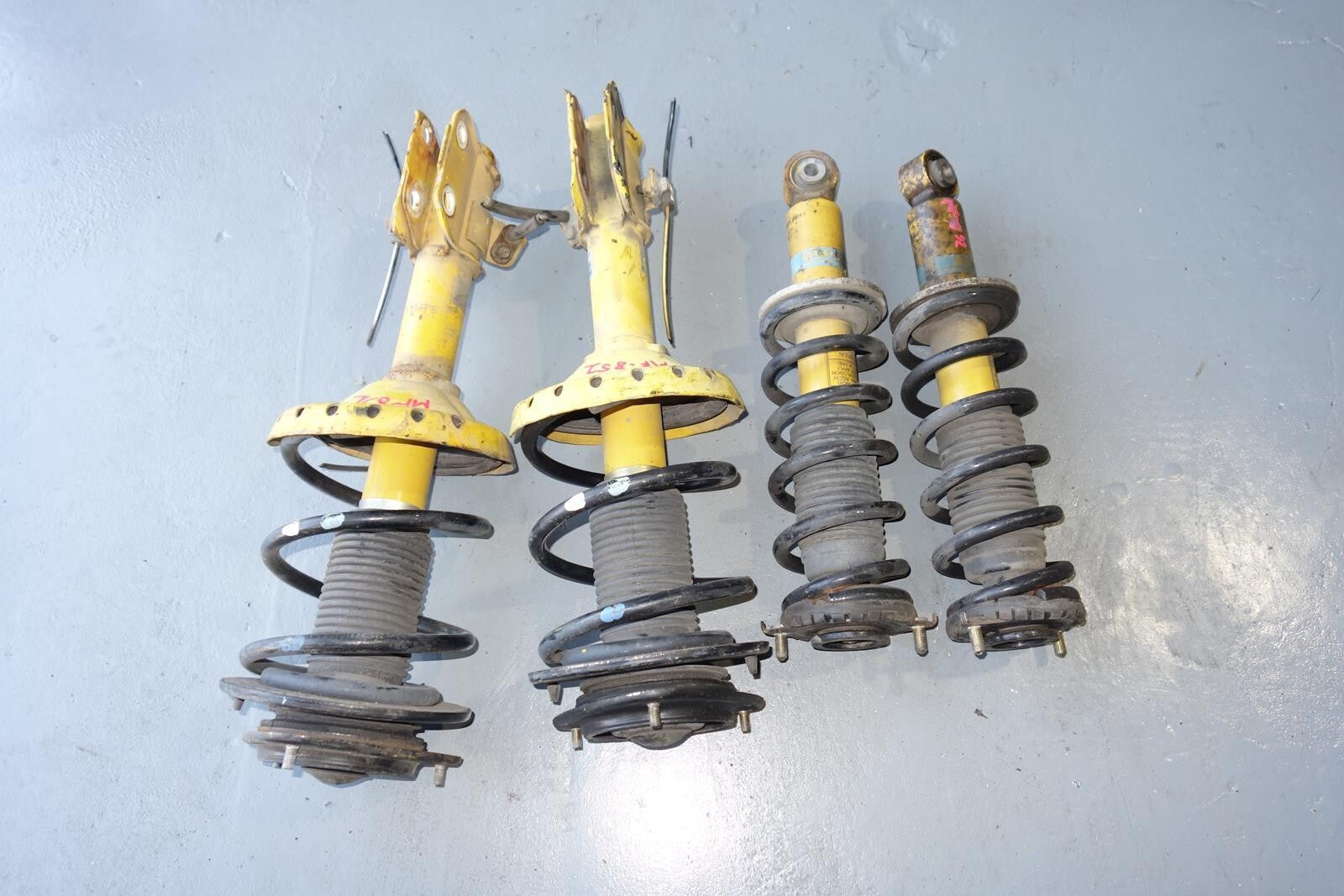 JDM Subaru Legacy Bilstein Yellow Shocks Struts Springs 2005-2009 # MF -854