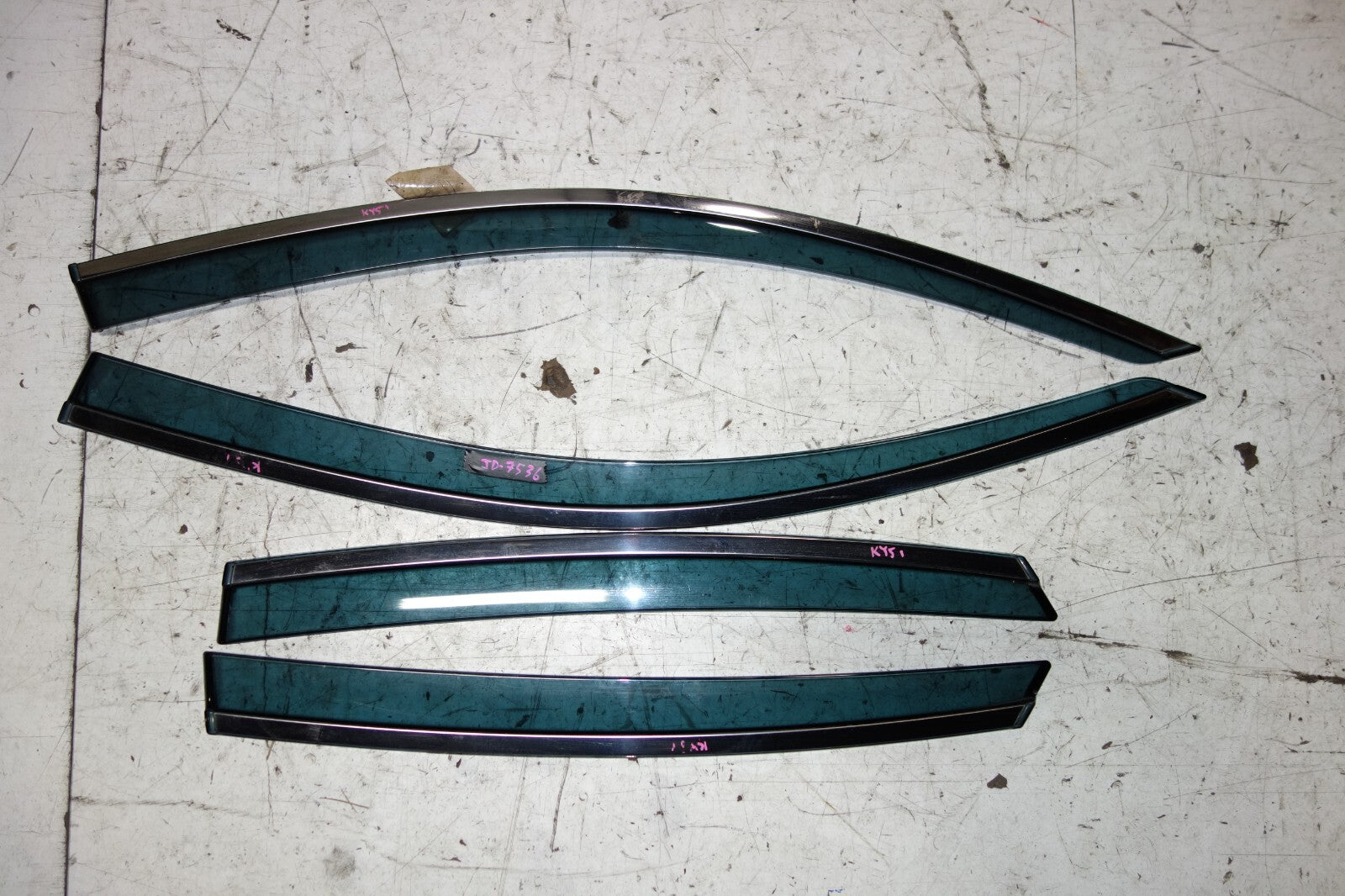 JDM Infiniti M35H M37 M56 Q70 Window Visors Rain Guards OEM 2011-2014