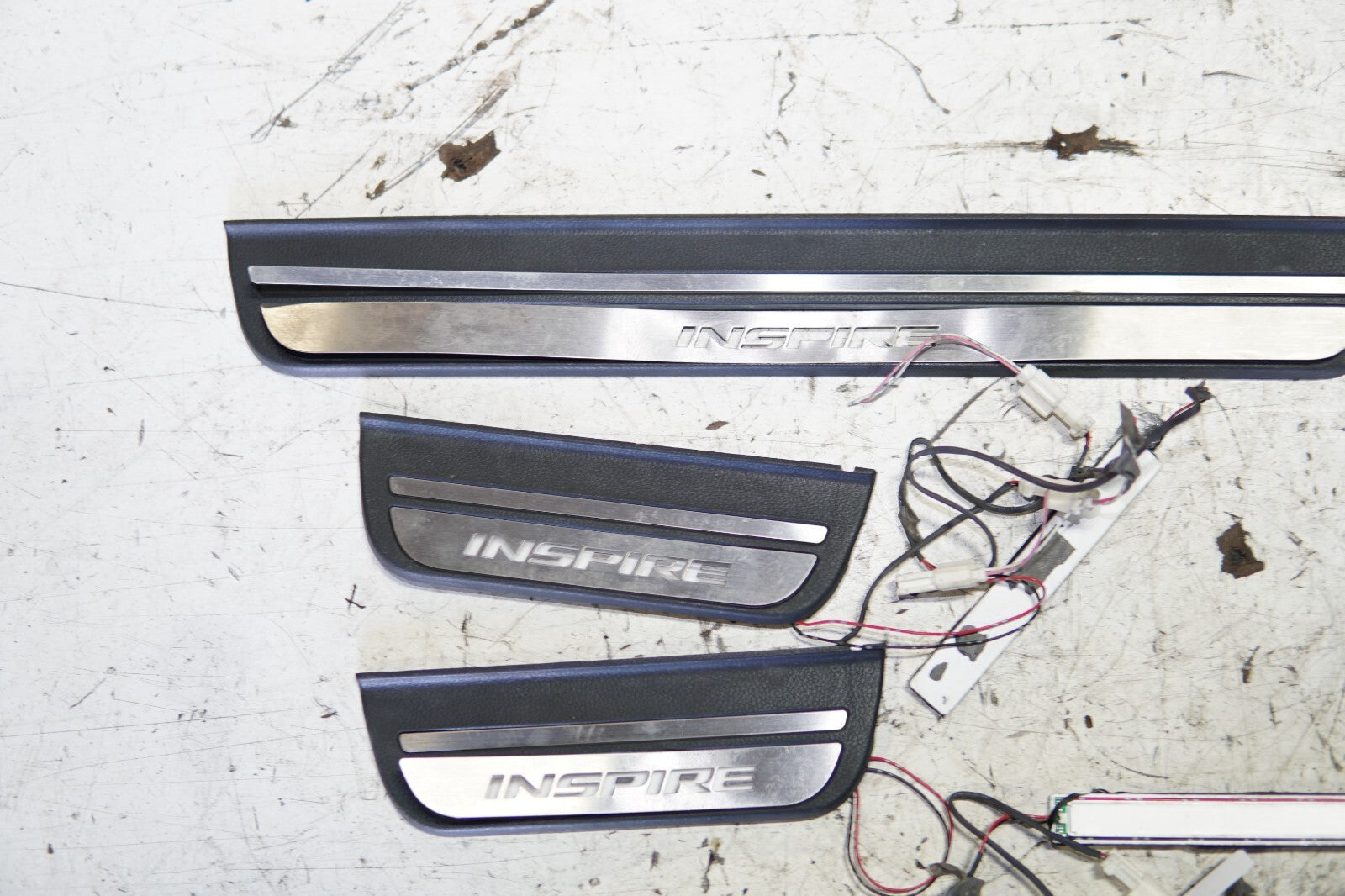 JDM 08 -12 HONDA INSPIRE ACCORD CP3 DOOR SILLS TRIM SCUFF PLATE SIDE STEP LIGHTS
