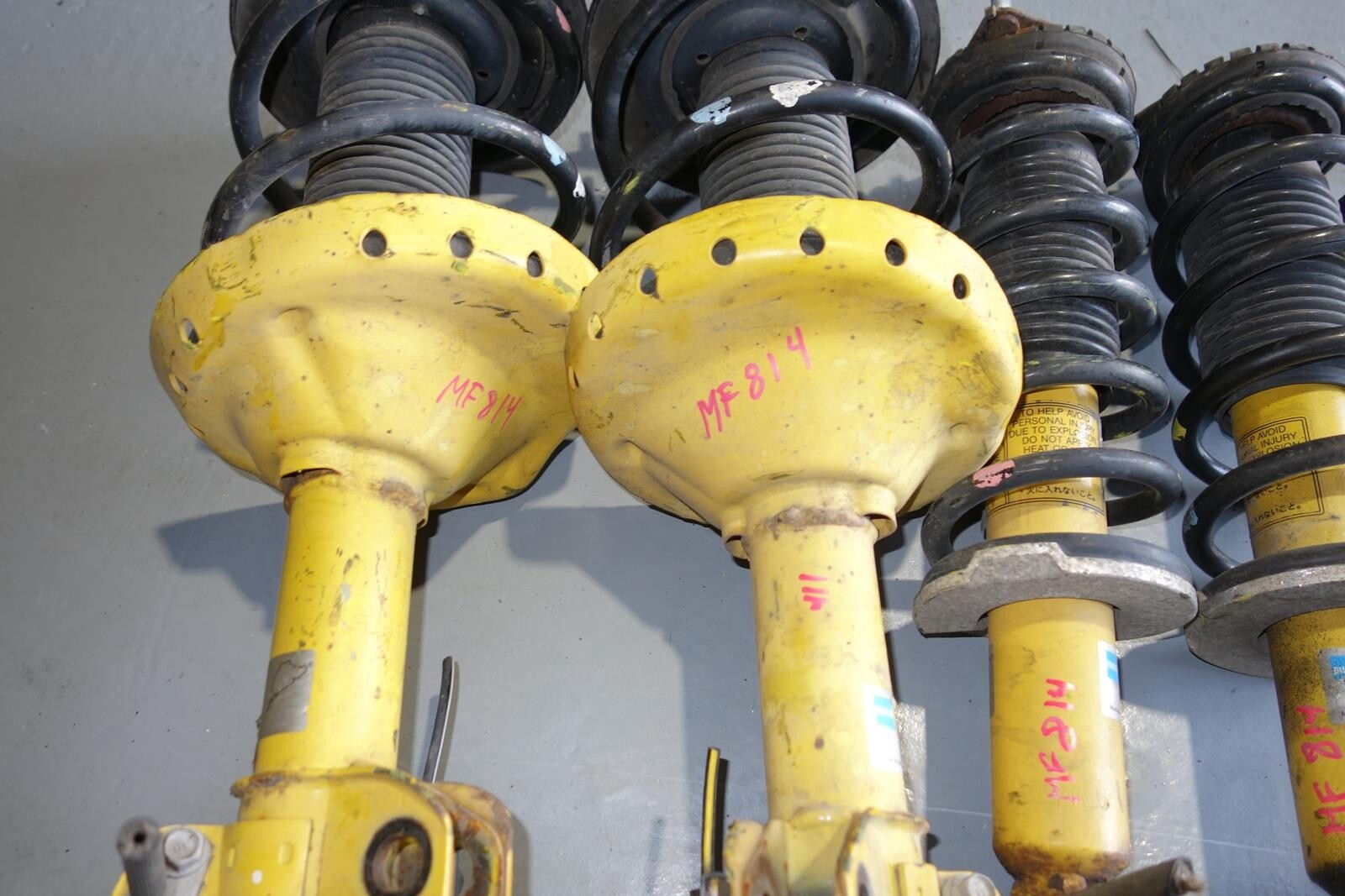JDM Subaru Legacy Bilstein Yellow Shocks Struts Springs 2005-2009 MF-814