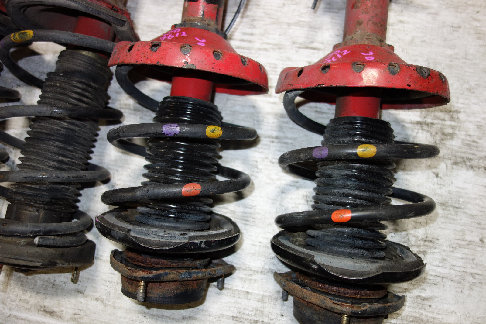JDM Subaru Impreza WRX STi 5x100 Shocks Coil Springs Struts 2002-2007 V8 V7 V9