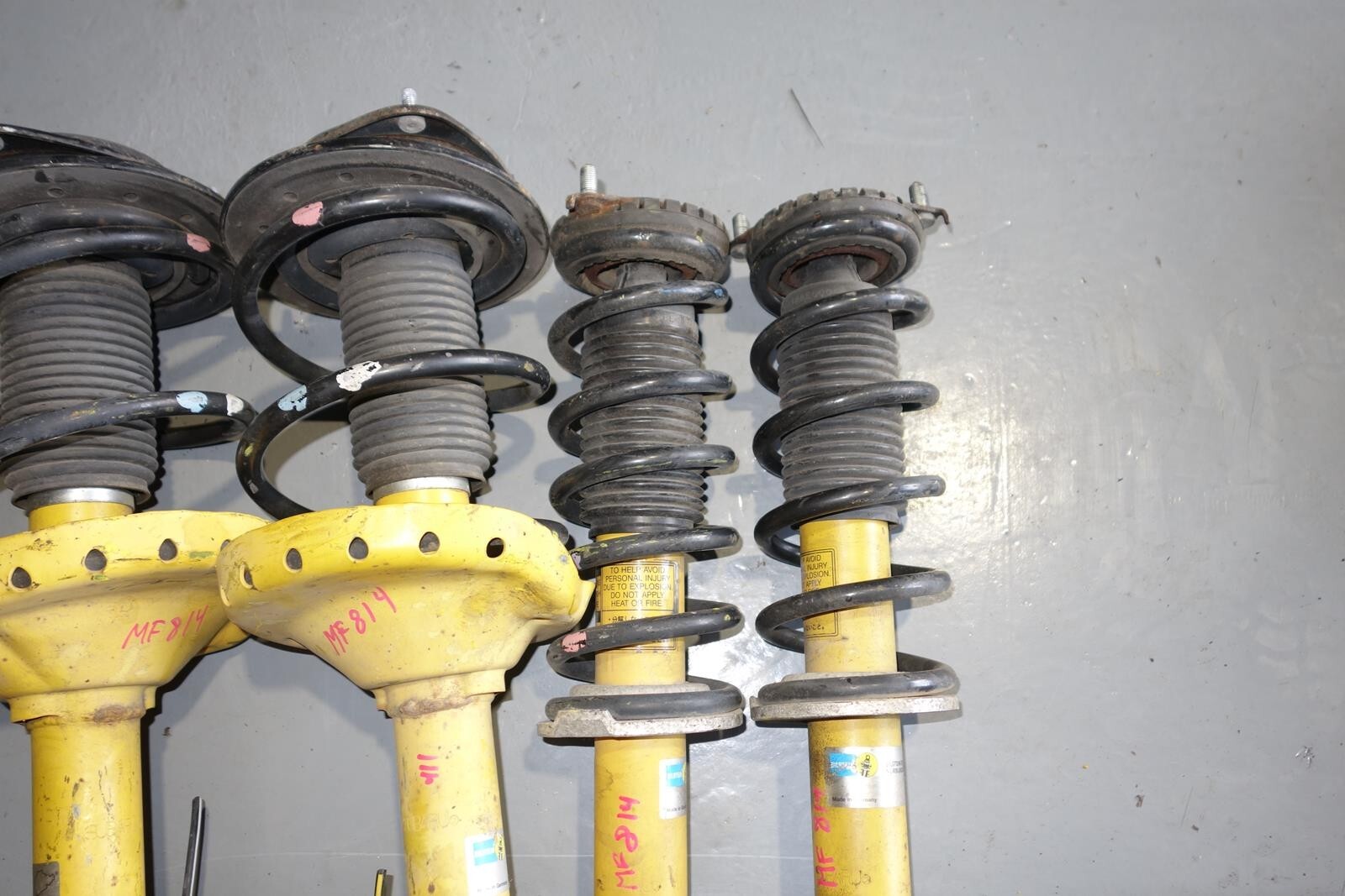 JDM Subaru Legacy Bilstein Yellow Shocks Struts Springs 2005-2009 MF-814