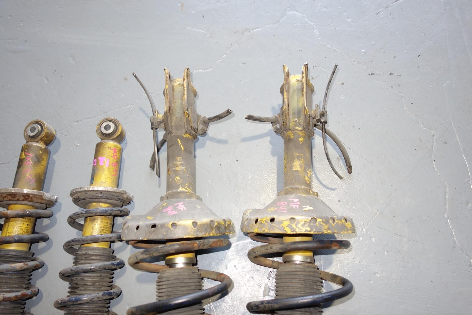 JDM Subaru Legacy Bilstein Yellow Shocks Struts Springs 2005-2009 # MF -841