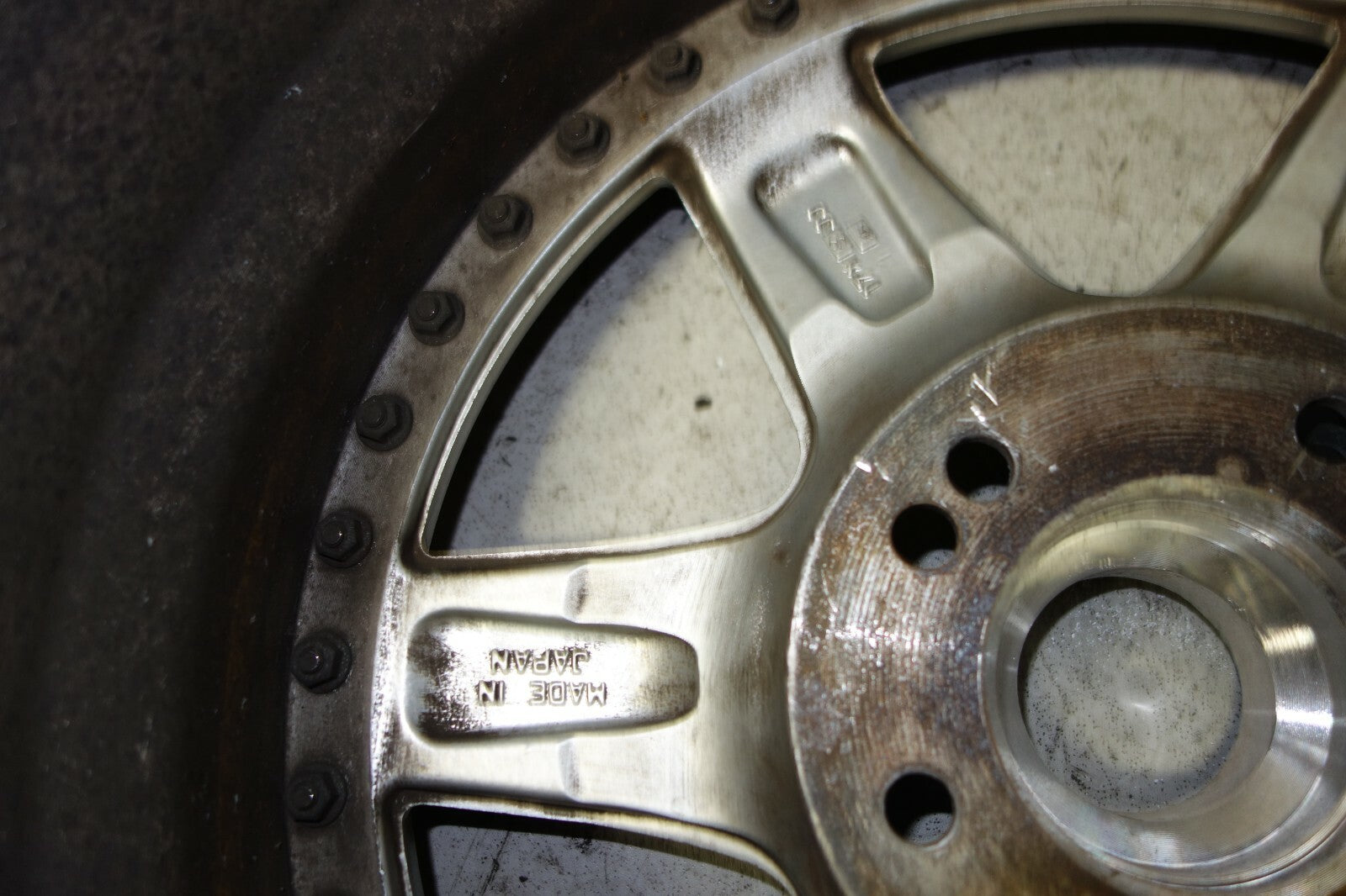 JDM Linea Sport Rim Single Tire 5x114.3 17x8 + 45 Offset Used Japan Mags