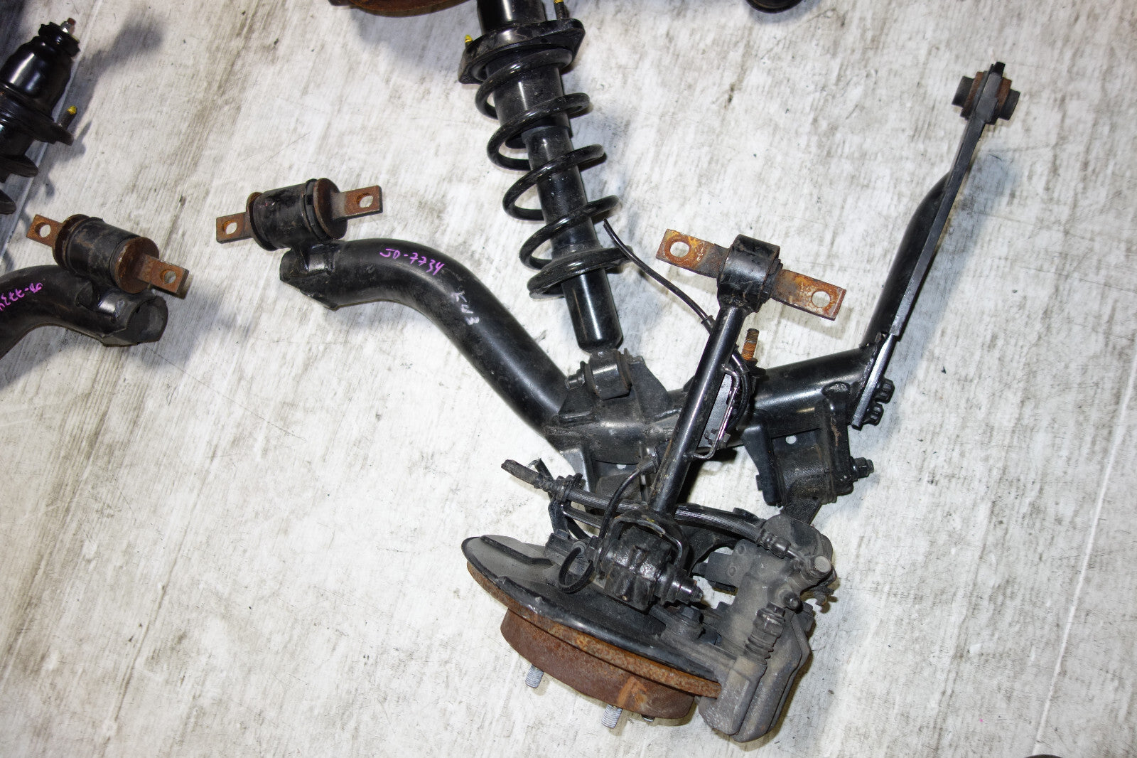 JDM Honda Civic 5 Lug Brake Calipers Spindles Hub Trailing Arm 2001-2005 EU3