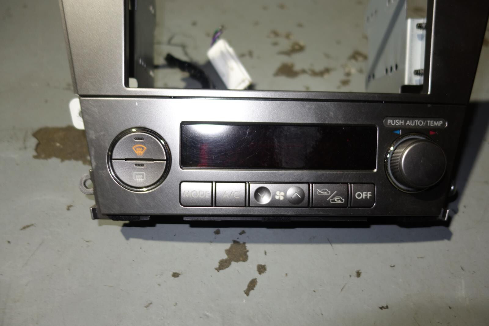 JDM Subaru Legacy Outback Climate Control Dual Double Din Bezel Hazard 2005-2009