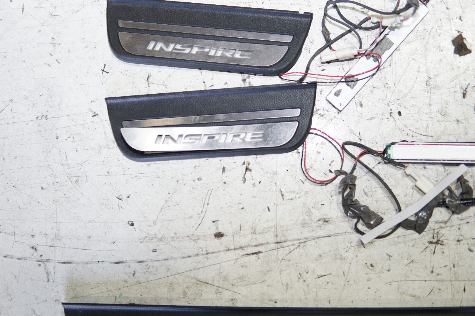 JDM 08 -12 HONDA INSPIRE ACCORD CP3 DOOR SILLS TRIM SCUFF PLATE SIDE STEP LIGHTS