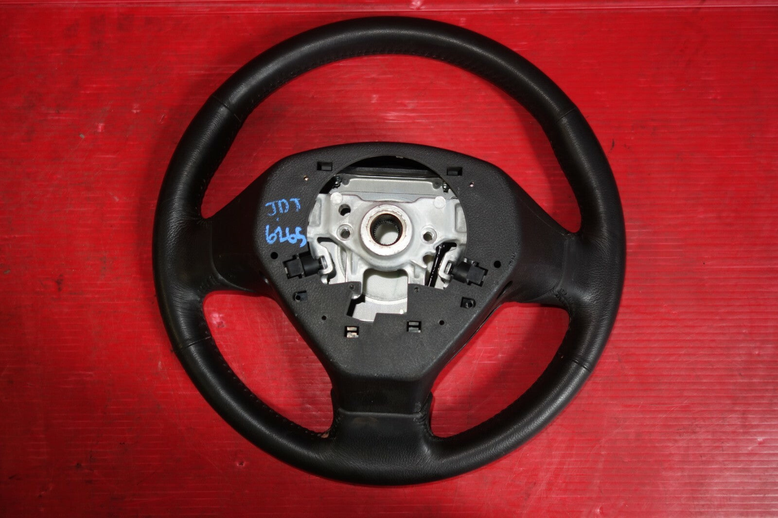 JDM Subaru Impreza Forester Legacy 3 Spoke Leather Steering Wheel & Hub #6265
