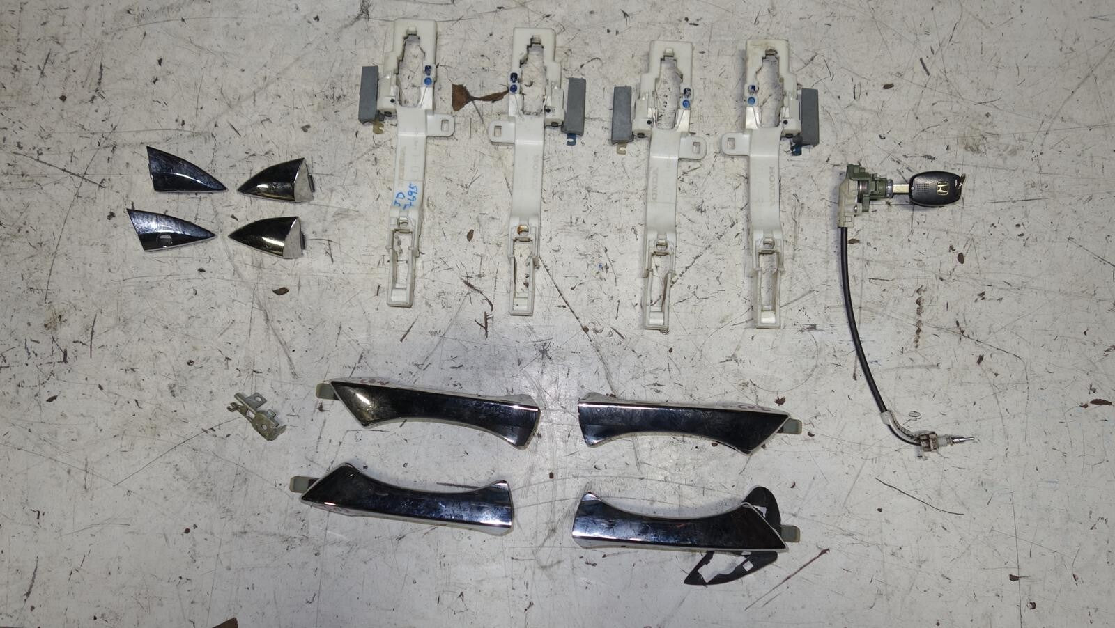 JDM 2009-2014 ACURA TSX CU2 OEM CHROME OUTER DOOR HANDLE KEY COMPLETE SET