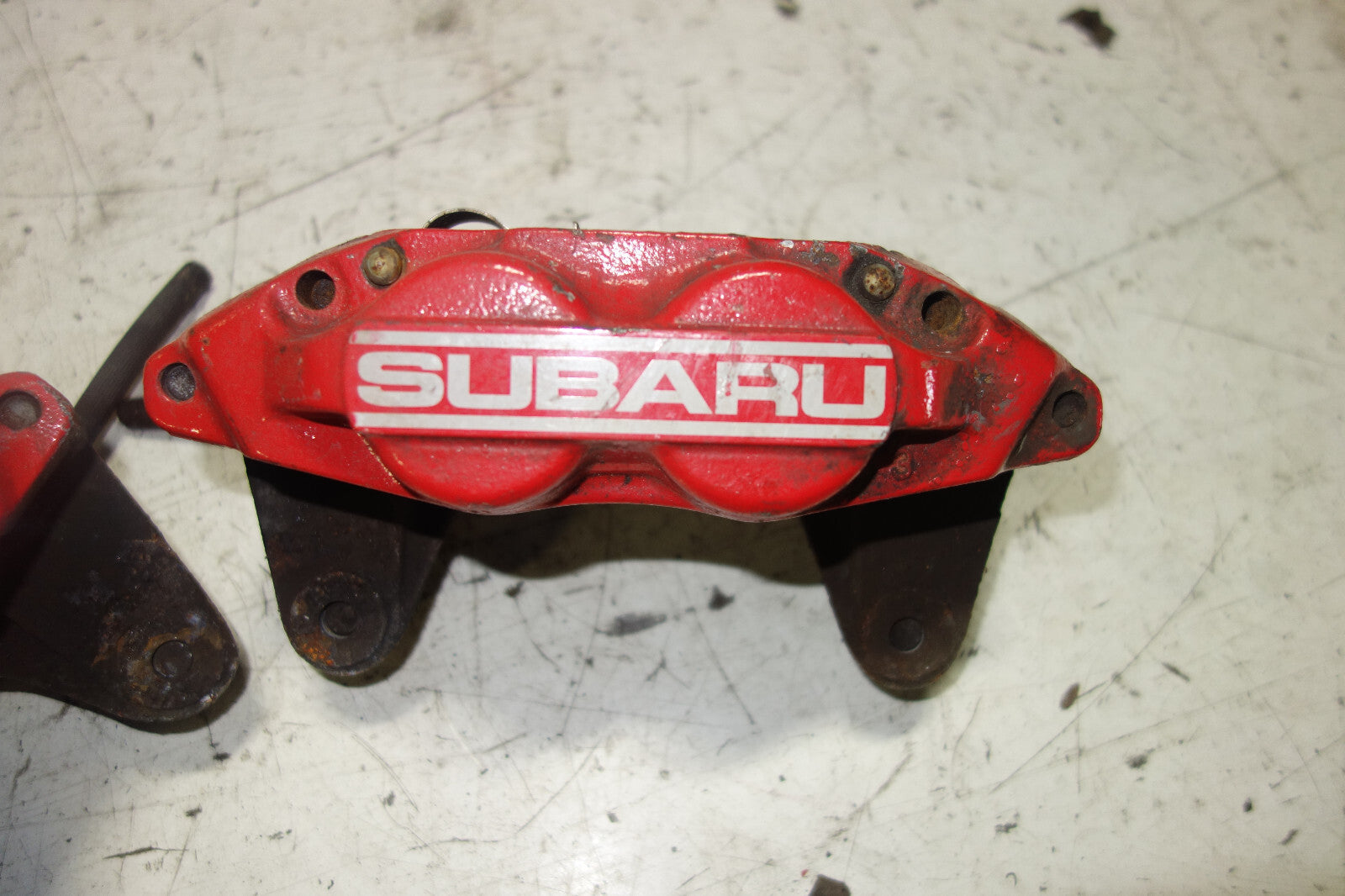 JDM Subaru Impreza WRX STi Legacy Forester Front 4 Pot Piston Brake Calipers RED