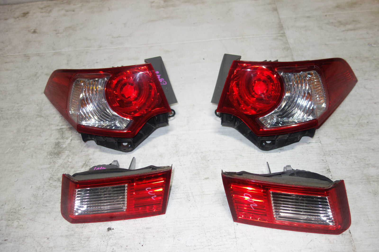 JDM Acura TSX CU2 Tail Lights Lamps OEM 2009-2014 Taillights Set 4PCS Honda OEM