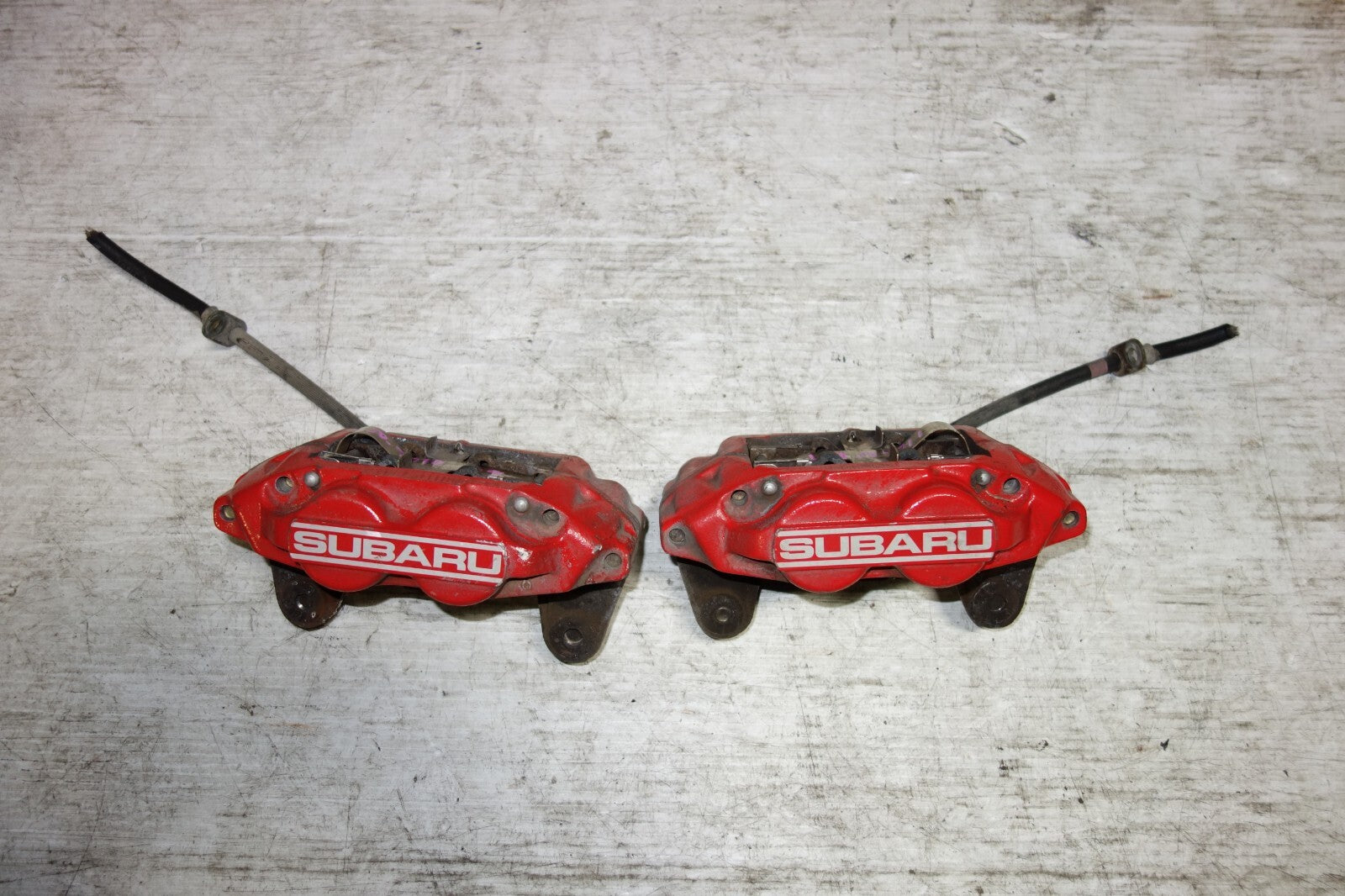 JDM Subaru Impreza Legacy Forester Front Brake Calipers Pair Upgrade 4 Piston #2