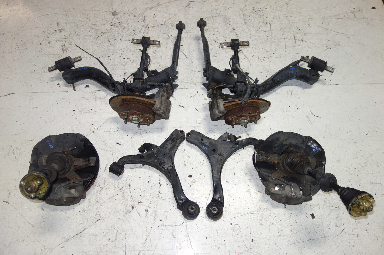 JDM Acura RSX DC5 5 Lug Brake Calipers Spindles Hub Trailing Arm 2002-2006 Civic