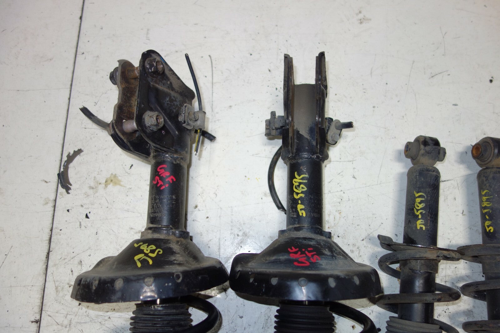 JDM Subaru WRX STi Shocks Strut Springs 2008-2014 Hatchback OEM Front & Rear