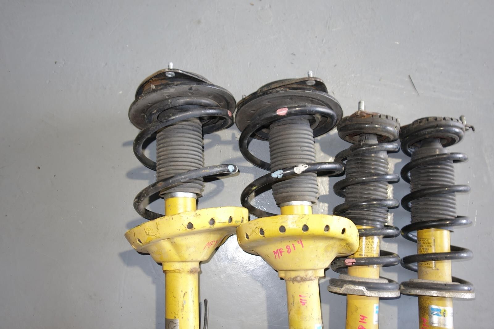 JDM Subaru Legacy Bilstein Yellow Shocks Struts Springs 2005-2009 MF-814