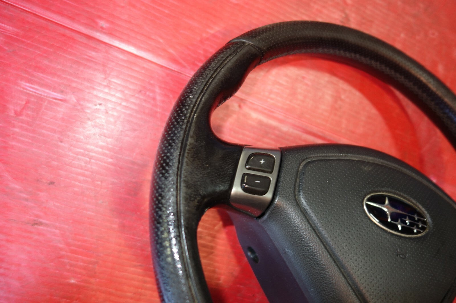 JDM Subaru Forester OEM Momo Leather Steering Wheel & Hub SG5 2003-2008 #6204
