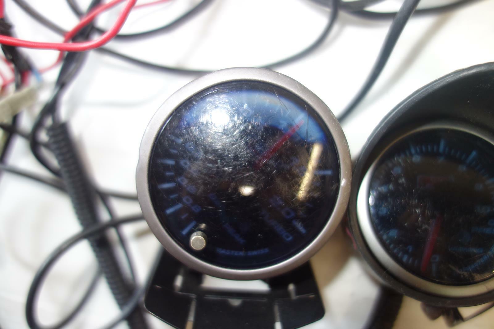 JDM Turbo Boost Gauge & Oil Press With Wiring & Sensor Universal WRX STi RX7 GTR