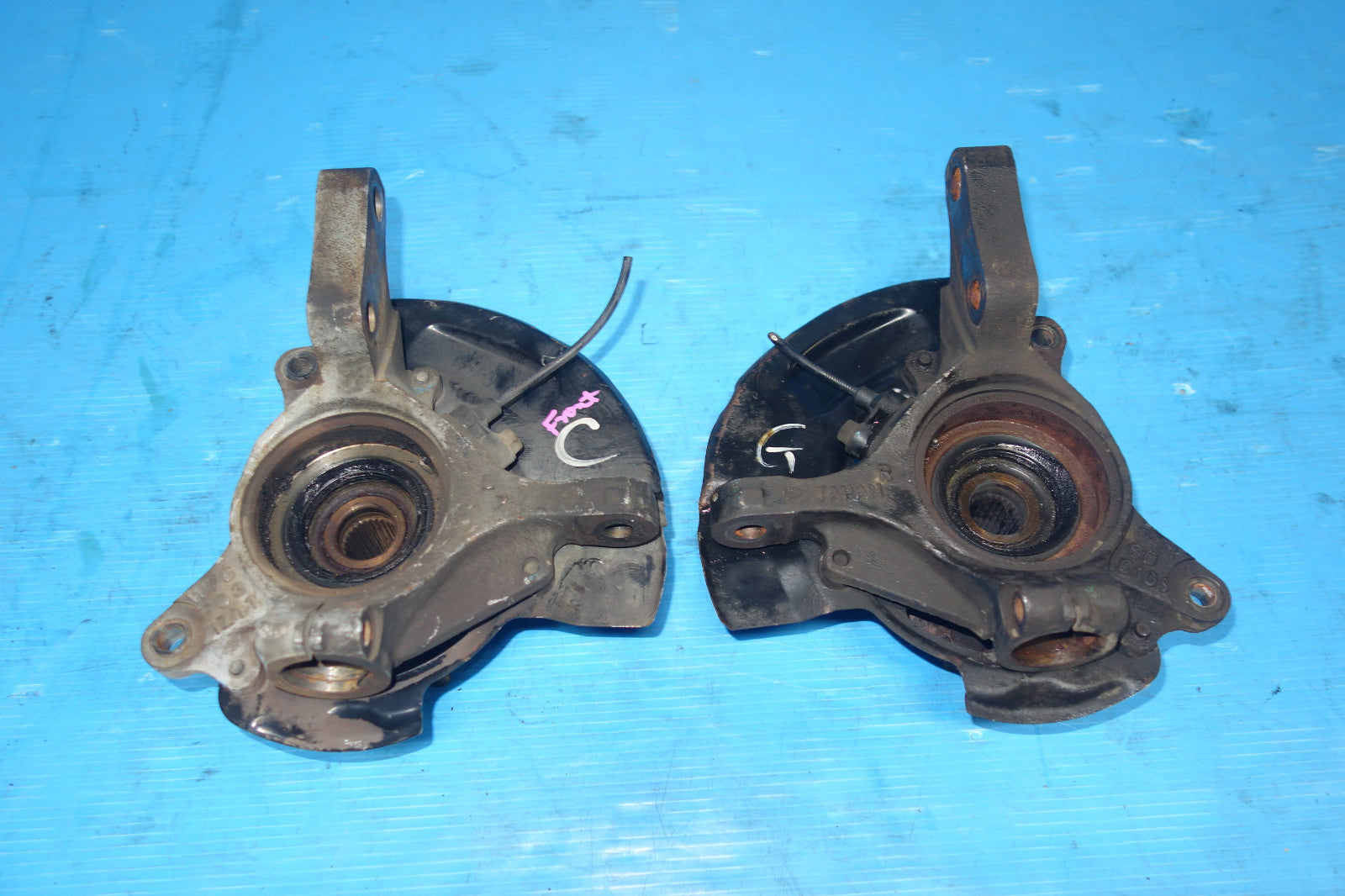 2003-2008 JDM Subaru Forester Front Spindles Hubs Knuckles Bearings 5X100 STi