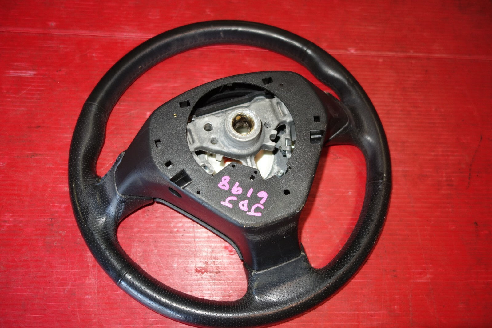 JDM Subaru Impreza Forester Legacy 3 Spoke Leather Steering Wheel & Hub #6198
