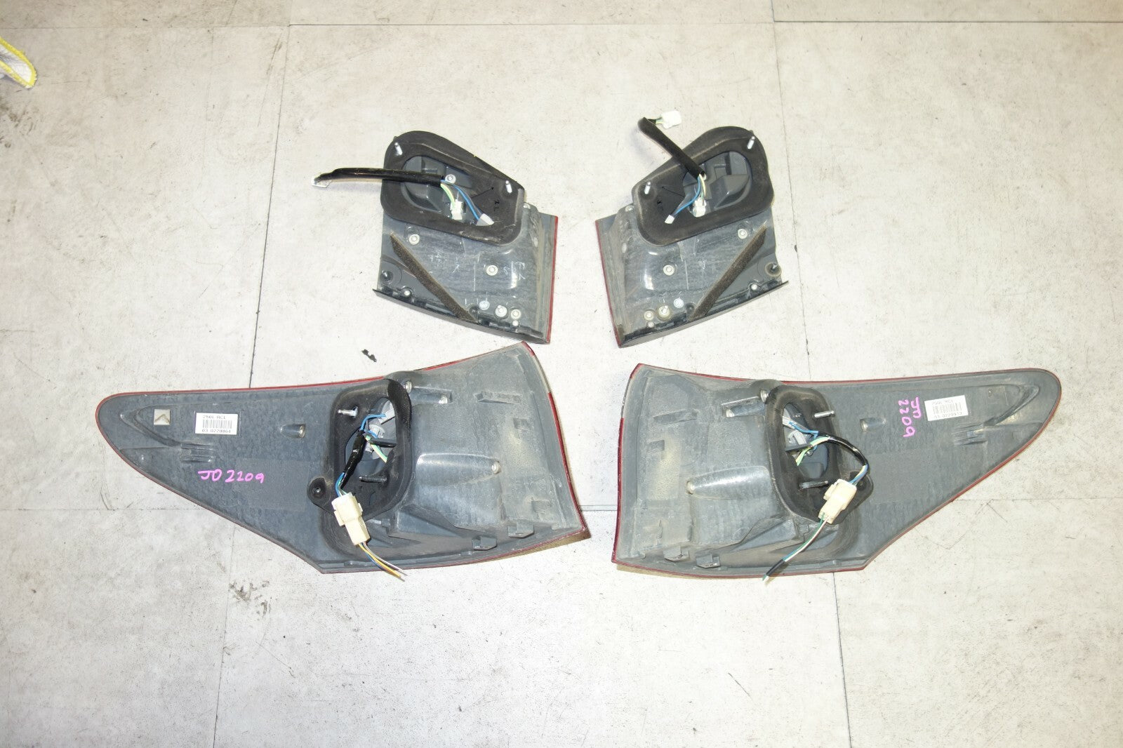 JDM Lexus LS460 Taillights Left & Right 2007 2008 2009 OEM Genuine Tail Lamps